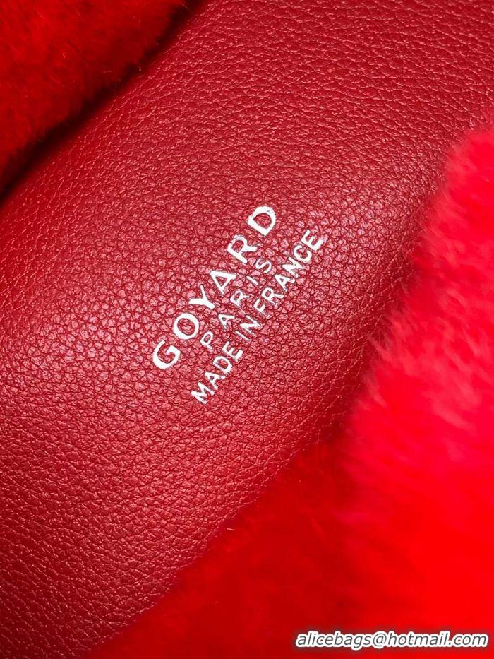 Most Popular Goyard Anjou Reversible Tote Bag With Cony Fur Mini 2399 Red