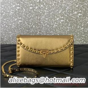 Good Looking VALENTINO GARAVANI Loco Calf leather bag 0059 Gold