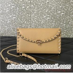 Top Grade VALENTINO GARAVANI Loco Calf leather bag 0059 Apricot