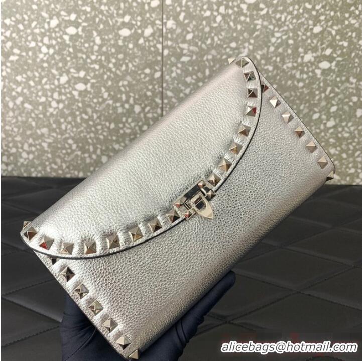 Luxurious Fashion VALENTINO GARAVANI Loco Calf leather bag 0059 Silver