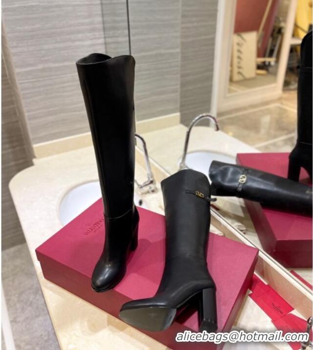 Durable Valentino VLogo Signature Over-Knee High Boots 9.5cm Black 0109001