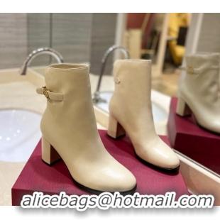 Best Product Valentino VLogo Signature Ankle Boots 7.5cm Beige 0109007