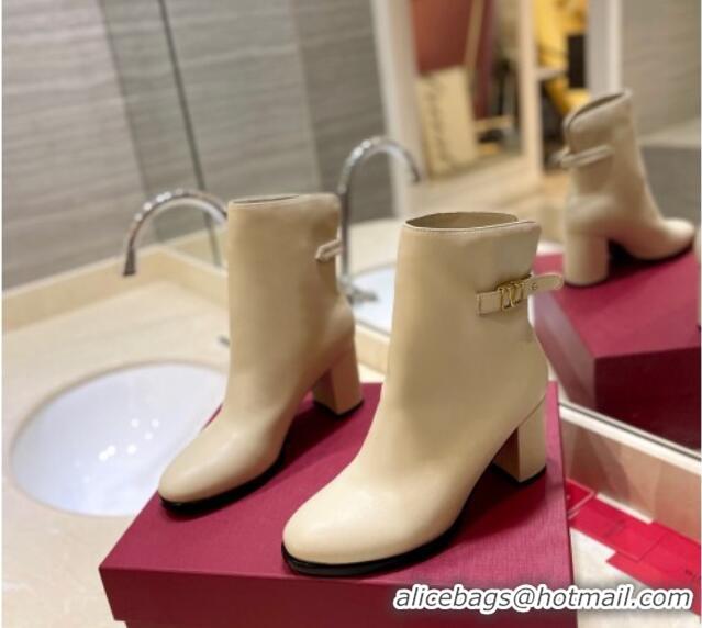 Best Product Valentino VLogo Signature Ankle Boots 7.5cm Beige 0109007