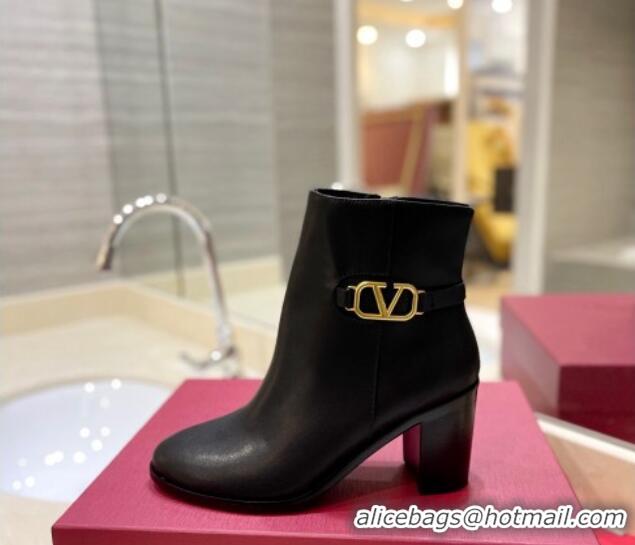 Trendy Design Valentino VLogo Signature Ankle Boots 7.5cm Black 109010