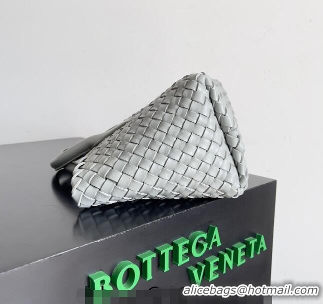 Buy Discount Bottega Veneta Mini Cabat Tote Bag in Intreccio Leather 709464 Light Grey 2023