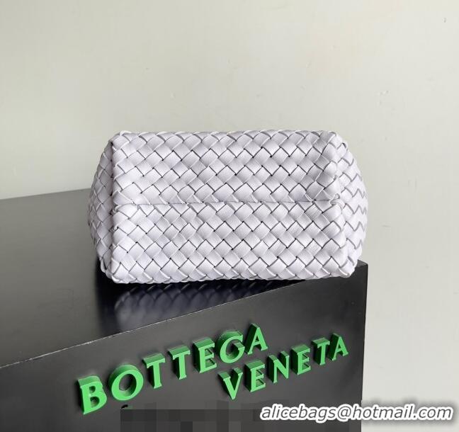 Best Product Bottega Veneta Mini Cabat Tote Bag in Intreccio Leather 709464 Oyster Purple 2023