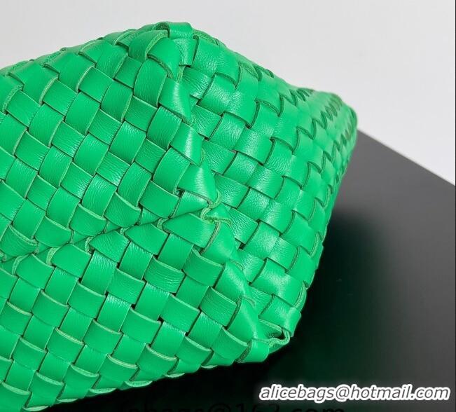 Super Quality Bottega Veneta Mini Cabat Tote Bag in Intreccio Leather 709464 Parakeet Green 2023