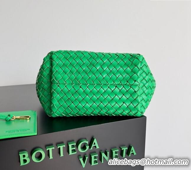 Super Quality Bottega Veneta Mini Cabat Tote Bag in Intreccio Leather 709464 Parakeet Green 2023