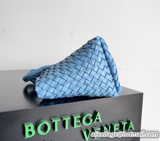 ​Top Quality Bottega Veneta Mini Cabat Tote Bag in Intreccio Leather 709464 Windswept Blue 2023