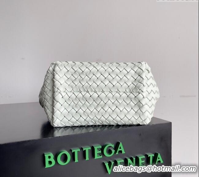 Well Crafted Bottega Veneta Mini Cabat Tote Bag in Intreccio Leather 709464 Glacier Green 2023