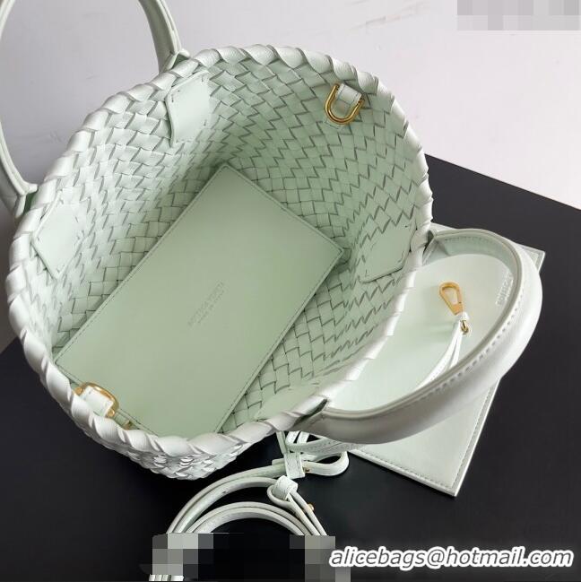 Well Crafted Bottega Veneta Mini Cabat Tote Bag in Intreccio Leather 709464 Glacier Green 2023