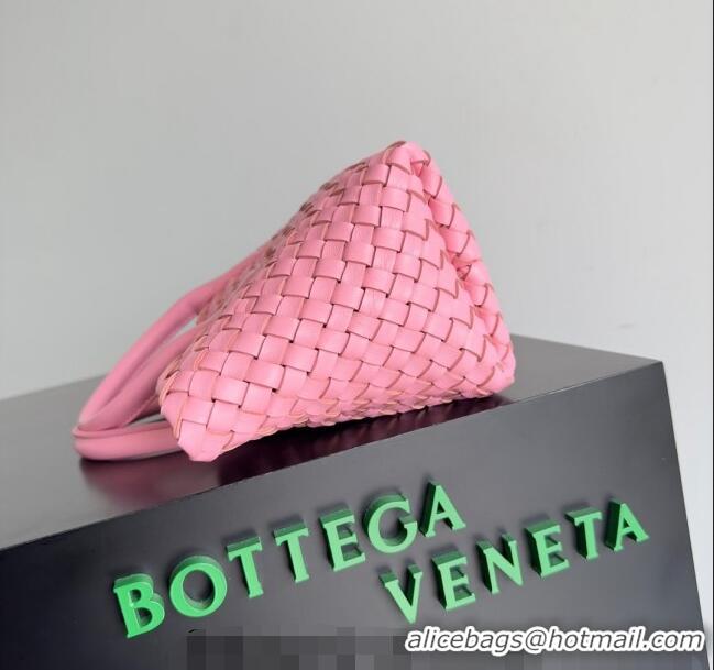 Best Quality Bottega Veneta Mini Cabat Tote Bag in Intreccio Leather 709464 Pink 2023