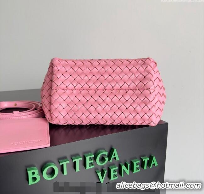 Best Quality Bottega Veneta Mini Cabat Tote Bag in Intreccio Leather 709464 Pink 2023