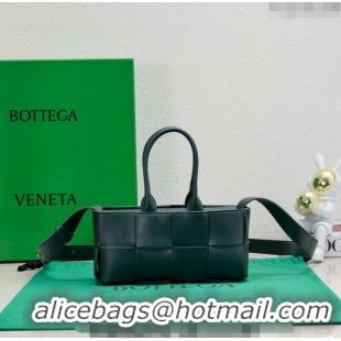 Promotional Bottega Veneta Mini East-West Arco Tote Bag in Intrecciato Leather 776778 Emerald Green 2023