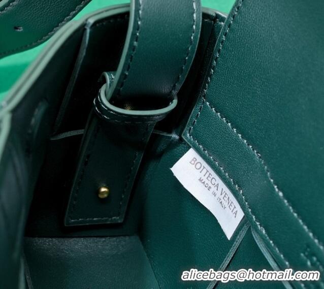 Promotional Bottega Veneta Mini East-West Arco Tote Bag in Intrecciato Leather 776778 Emerald Green 2023