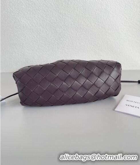 Top Quality Bottega Veneta Mini Pouch Bag in Wide Intrecciato Leather 585852 Fondant Brown 2023