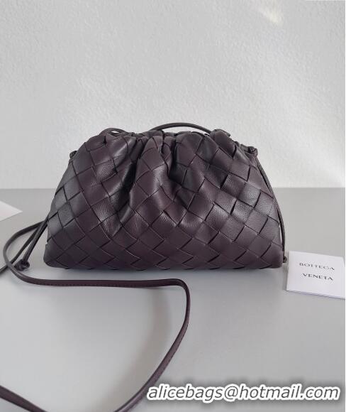 Top Quality Bottega Veneta Mini Pouch Bag in Wide Intrecciato Leather 585852 Fondant Brown 2023