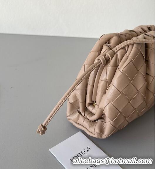 Buy Cheap Bottega Veneta Mini Pouch Bag in Wide Intrecciato Leather 585852 Beige 2023