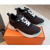 Top Grade Hermes Hugo sneakers in Technical Knit Brown/Light Blue 117009