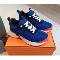 Fashion Hermes Hugo sneakers in Technical Knit Dark Blue 117014