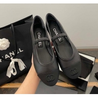 ​New Design Chanel Ballerina Lambskin Mary Jane Ballet Flats CH8410 Black