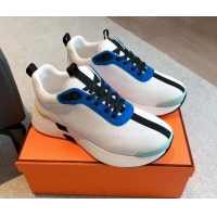 Trendy Design Hermes Hugo sneakers in Technical Knit White/Blue 117017