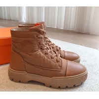 Purchase Hermes Fresh Ankle Boots in Light Fabric Brown 215020