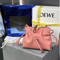 Hot Sell Cheap Loewe Mini Napa Leather Flamenco clutch 26941 Pink