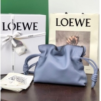 Famous Brand Loewe Mini Napa Leather Flamenco clutch 26941 Light Purple