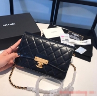 Top Grade Chanel CLUTCH WITH CHAIN 81414 Black