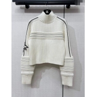 Promotional Louis Vuitton Contrast Accent Cropped Pullover LV110926 White 2023