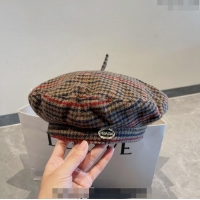 Top Quality Prada Check Beret Hat PR09121 Beige 2023