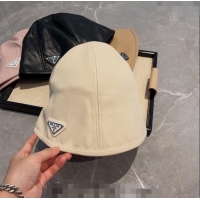 Top Design Prada PU Bucket Hat PR120604 White 2023