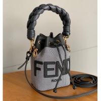 Top Quality Fendi Mon Tresor fabric mini bag with FF motif 0111 Gray