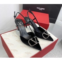 Good Quality Valentino Classic Velvet Slingback Pumps 8cm 1214140