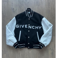 Buy Discount Givenchy Cropped Varsity Jacket In Wool And Leather G1245