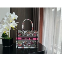 Good Product SMALL DIOR BOOK TOTE White Multicolor Mexico Millefiori Embroidery M1296ZRf