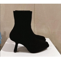 Shop Duplicate Dior D-Fiction Heeled Ankle Boots 8cm in Black Suede 202025