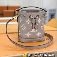 Famous Brand Louis Vuitton Nano Noe M46291 Tourterelle Gray & Cream