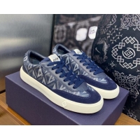 Discount Dior Men's B101 Sneakers in CD Canvas and Leather Blue 06006