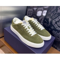 Perfect Dior Men's B101 Sneakers in Suede Upper Green 206015