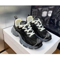 Stylish Dior Vibe Sneakers in Black Technical Fabric, Mesh and Rubber 2106019