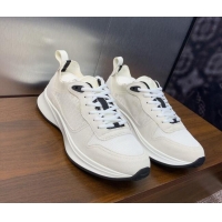 Popular Style Dior Men's B25 Runner Sneakers in Suede and Technical Mesh with Dior Oblique Canvas White 2106031