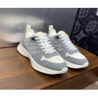 Most Popular Dior Men's B25 Runner Sneakers in Suede and Technical Mesh with Dior Oblique Canvas Light Grey 206032