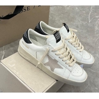 Fashion Luxury Golden Goose Women’s Stardan with ice-gray suede star and black heel tab 105021