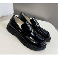 Unique Style Loewe Blaze loafers in shiny calfskin Black 205068