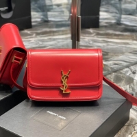 Luxury Discount SAINT LAURENT SOLFERINO MEDIUM SATCHEL IN BOX LEATHER 634305 Red