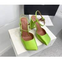 Purchase Amina Muaddi Charlotte Pumps 9.5cm in Silk Green 104161