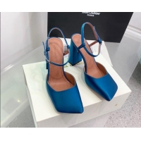 Durable Amina Muaddi Charlotte Pumps 9.5cm in Silk Blue 104165