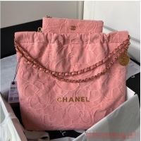 Famous Brand CHANEL 22 HANDBAG Tweed AS3261 Pink